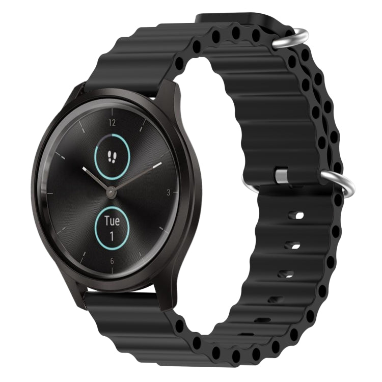 For Garmin Garminmove Style 20mm Ocean Style Silicone Solid Color Watch Band