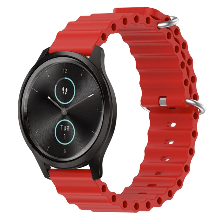 For Garmin Garminmove Style 20mm Ocean Style Silicone Solid Color Watch Band