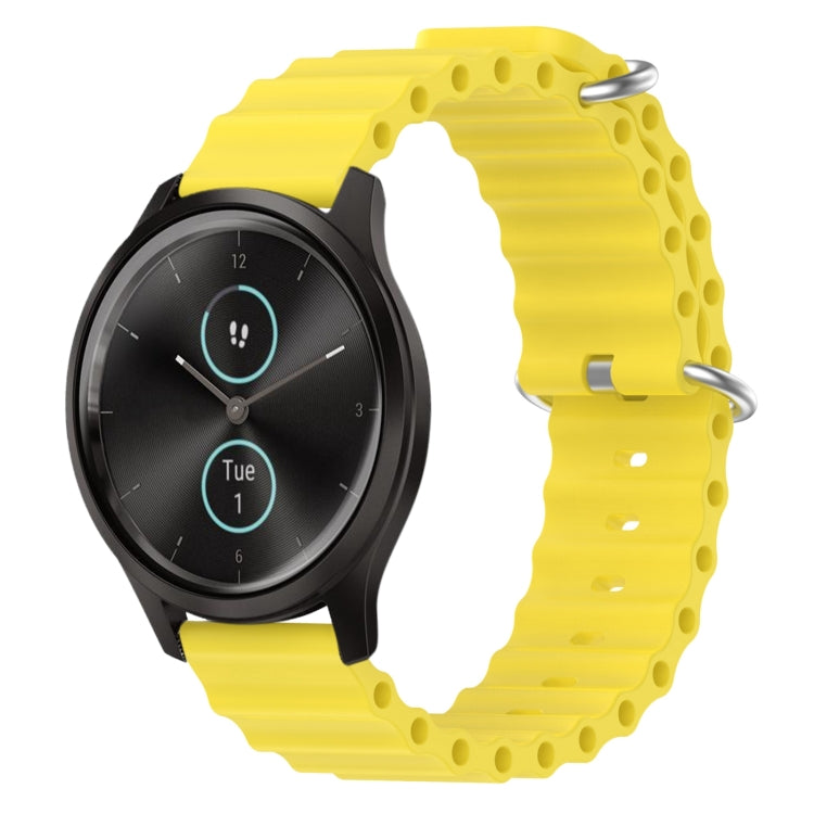 For Garmin Garminmove Style 20mm Ocean Style Silicone Solid Color Watch Band