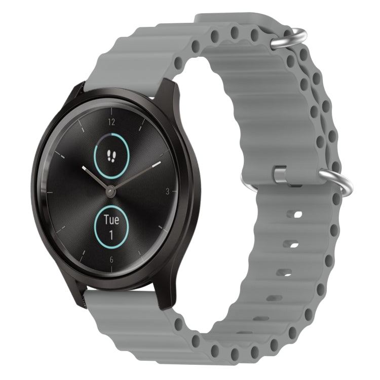 For Garmin Garminmove Style 20mm Ocean Style Silicone Solid Color Watch Band