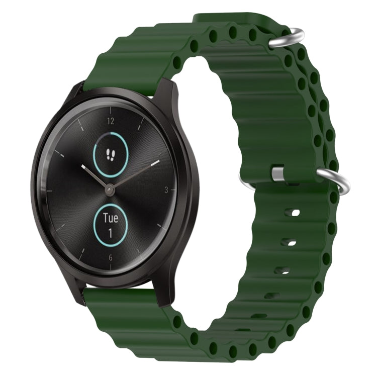 For Garmin Garminmove Style 20mm Ocean Style Silicone Solid Color Watch Band