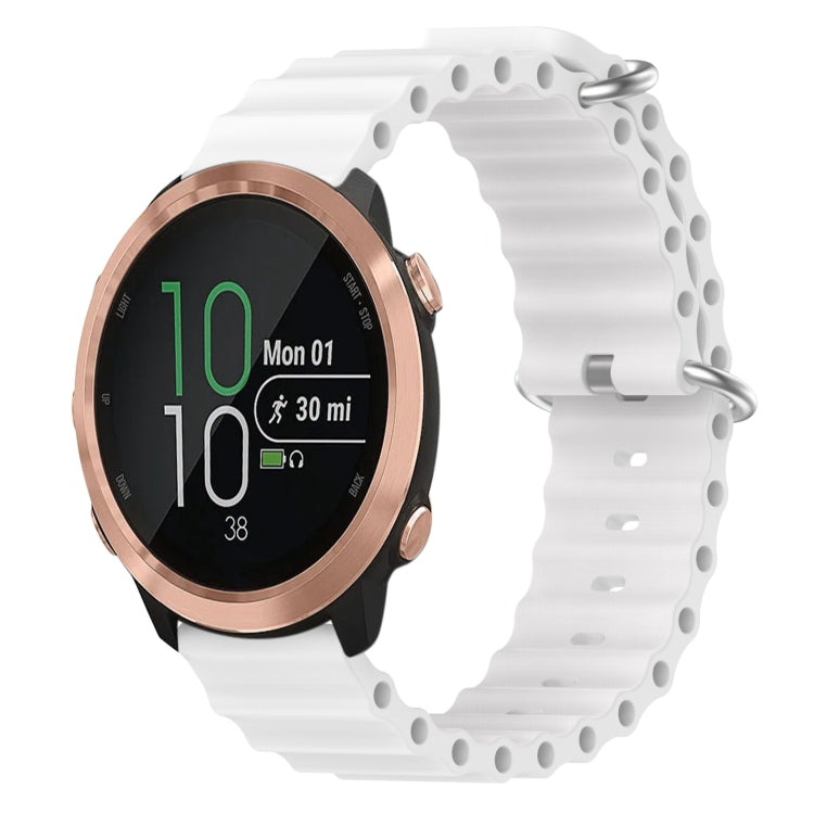 For Garmin Forerunner 645 Music 20mm Ocean Style Silicone Solid Color Watch Band