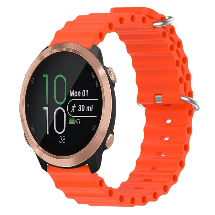 For Garmin Forerunner 645 Music 20mm Ocean Style Silicone Solid Color Watch Band