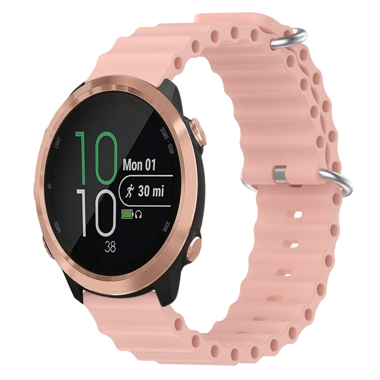 For Garmin Forerunner 645 Music 20mm Ocean Style Silicone Solid Color Watch Band