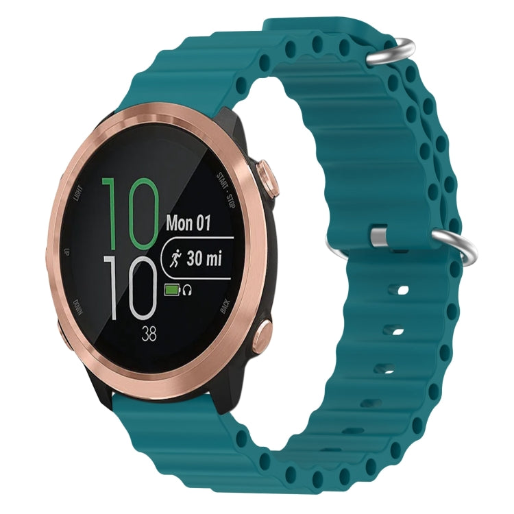 For Garmin Forerunner 645 Music 20mm Ocean Style Silicone Solid Color Watch Band