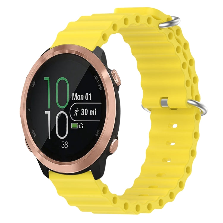 For Garmin Forerunner 645 Music 20mm Ocean Style Silicone Solid Color Watch Band