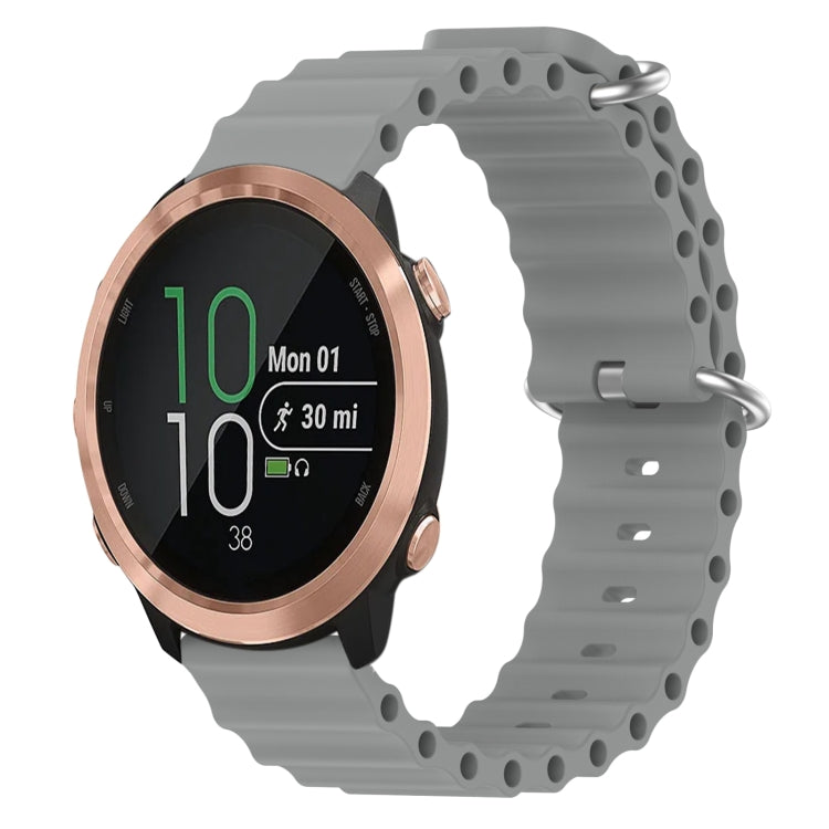 For Garmin Forerunner 645 Music 20mm Ocean Style Silicone Solid Color Watch Band