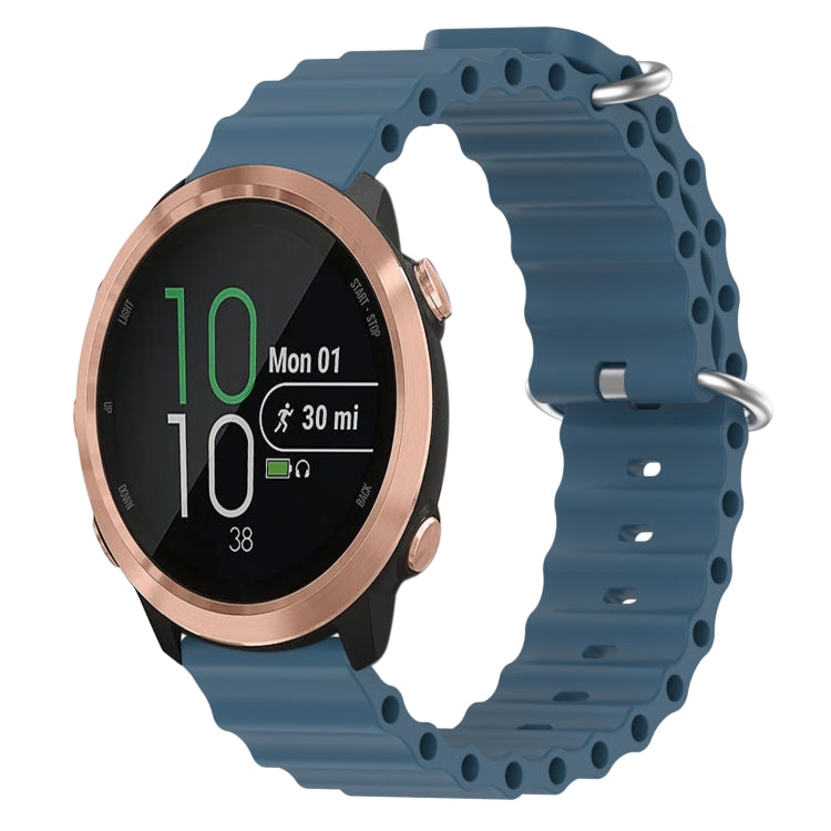 For Garmin Forerunner 645 Music 20mm Ocean Style Silicone Solid Color Watch Band