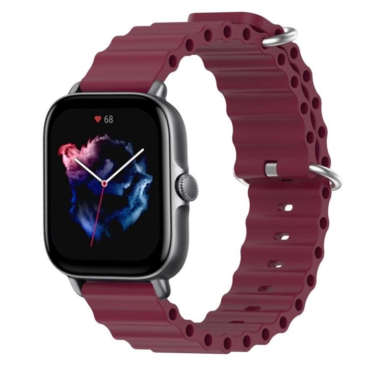 For Amazfit GTS 3 20mm Ocean Style Silicone Solid Color Watch Band