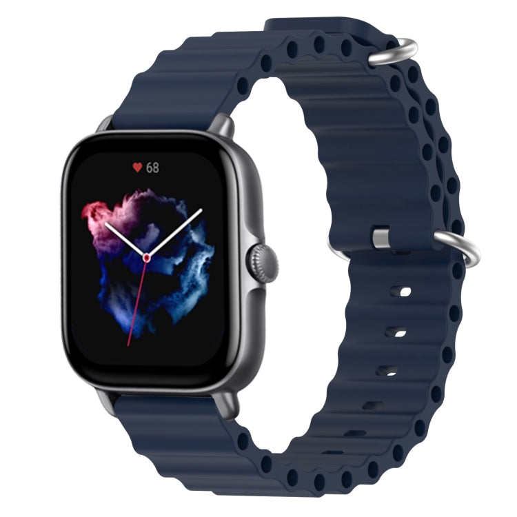 For Amazfit GTS 3 20mm Ocean Style Silicone Solid Color Watch Band