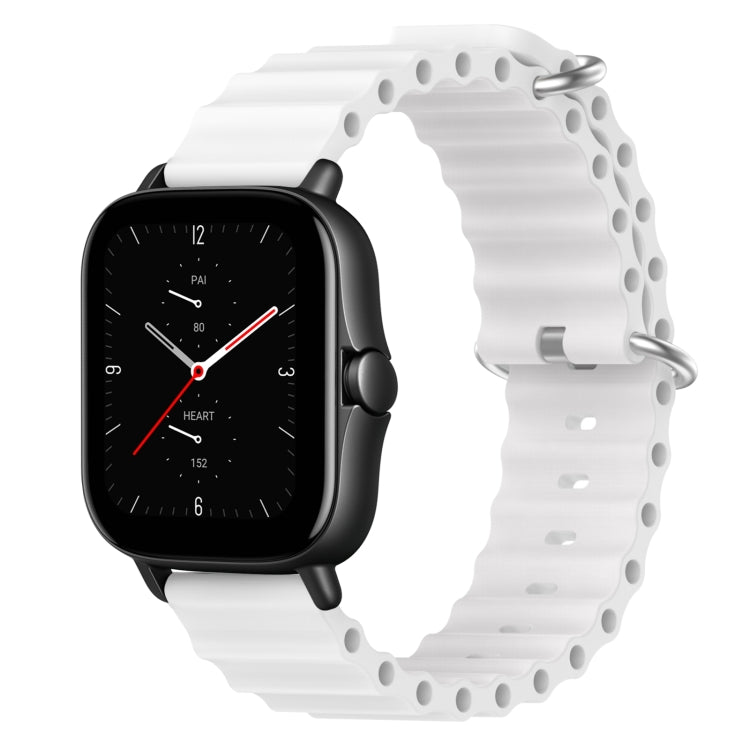 For Amazfit GTS 2E 20mm Ocean Style Silicone Solid Color Watch Band