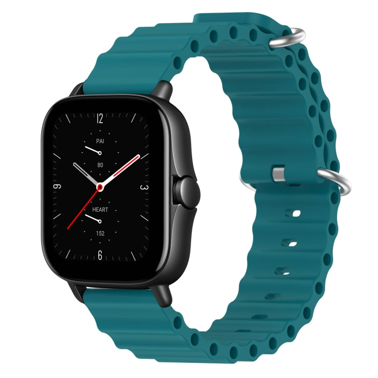 For Amazfit GTS 2E 20mm Ocean Style Silicone Solid Color Watch Band