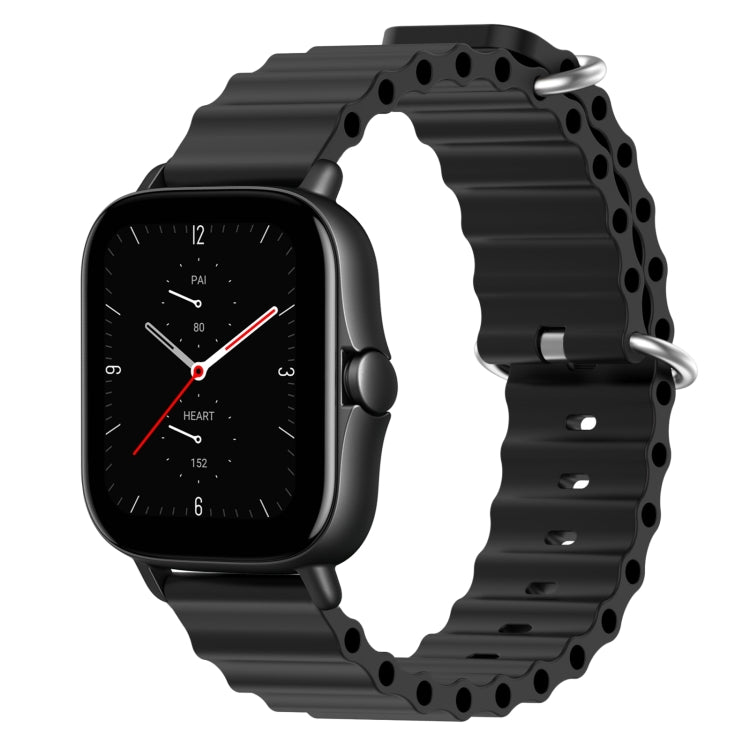 For Amazfit GTS 2E 20mm Ocean Style Silicone Solid Color Watch Band