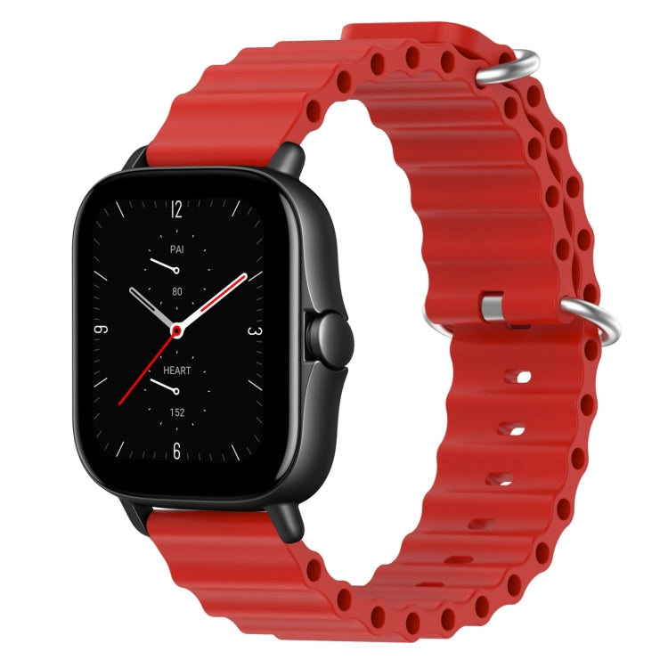 For Amazfit GTS 2E 20mm Ocean Style Silicone Solid Color Watch Band