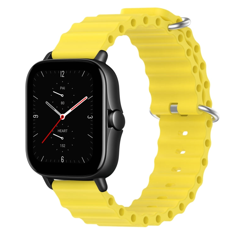 For Amazfit GTS 2E 20mm Ocean Style Silicone Solid Color Watch Band