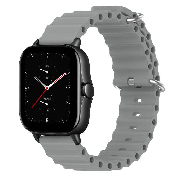For Amazfit GTS 2E 20mm Ocean Style Silicone Solid Color Watch Band