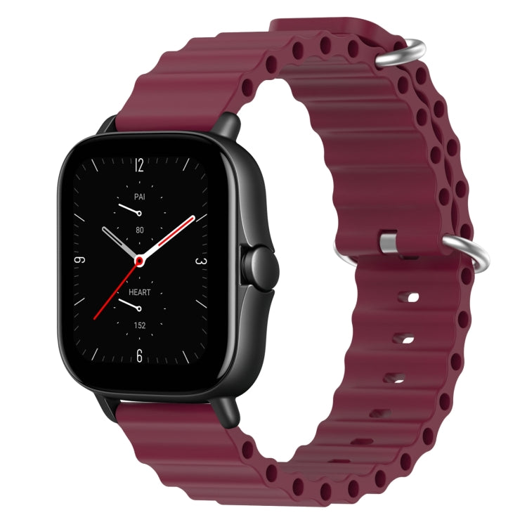 For Amazfit GTS 2E 20mm Ocean Style Silicone Solid Color Watch Band
