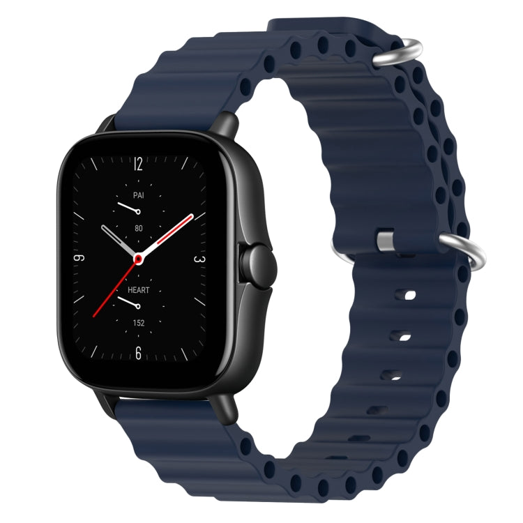 For Amazfit GTS 2E 20mm Ocean Style Silicone Solid Color Watch Band