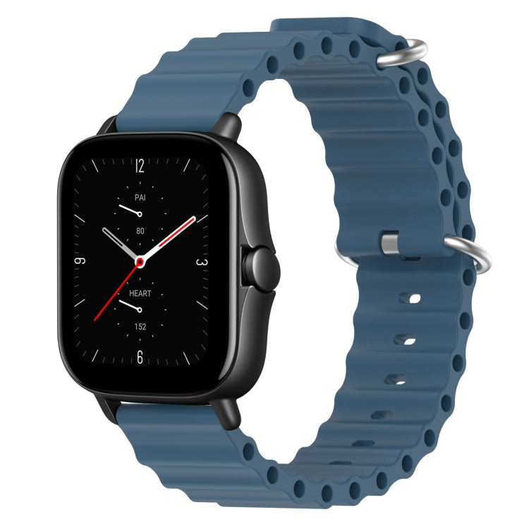 For Amazfit GTS 2E 20mm Ocean Style Silicone Solid Color Watch Band