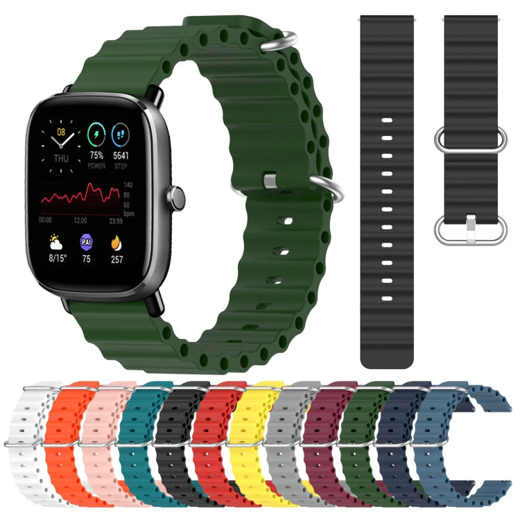 For Amazfit GTS 2 Mini 20mm Ocean Style Silicone Solid Color Watch Band