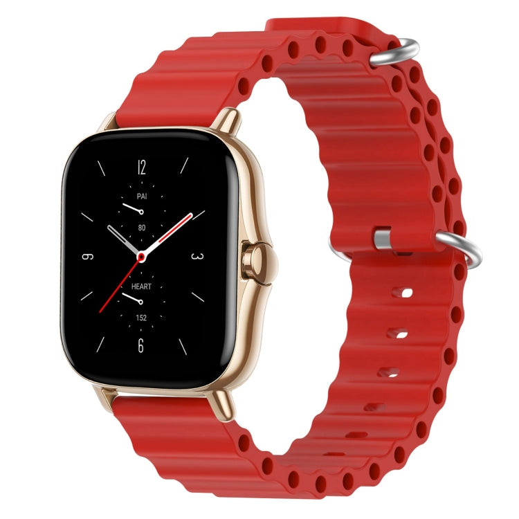 For Amazfit GTS 2 20mm Ocean Style Silicone Solid Color Watch Band
