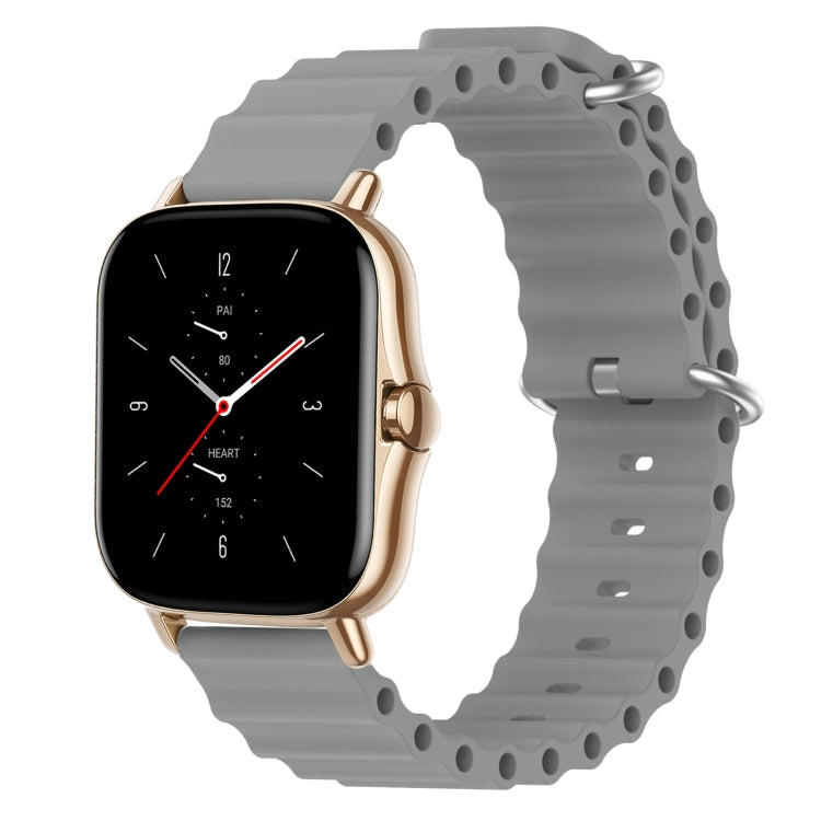 For Amazfit GTS 2 20mm Ocean Style Silicone Solid Color Watch Band