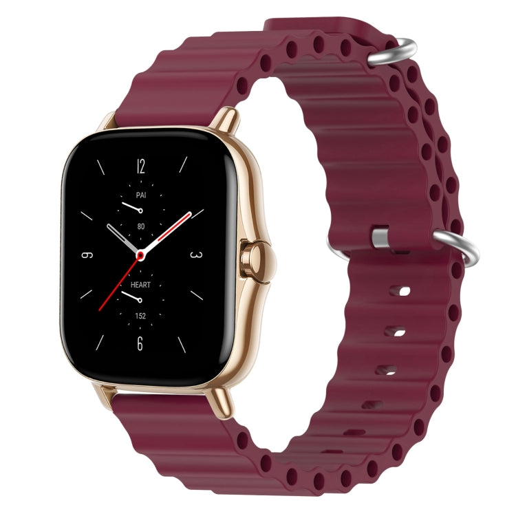 For Amazfit GTS 2 20mm Ocean Style Silicone Solid Color Watch Band
