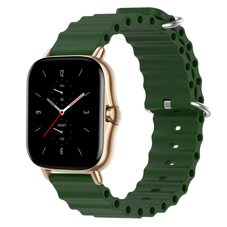 For Amazfit GTS 2 20mm Ocean Style Silicone Solid Color Watch Band