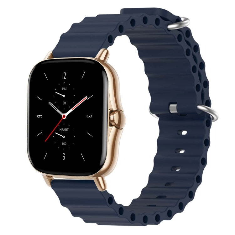 For Amazfit GTS 2 20mm Ocean Style Silicone Solid Color Watch Band