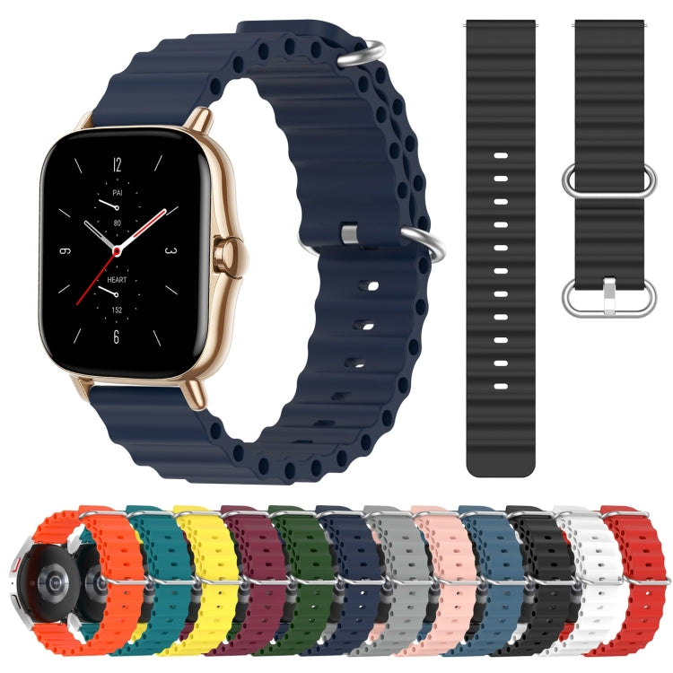 For Amazfit GTS 2 20mm Ocean Style Silicone Solid Color Watch Band