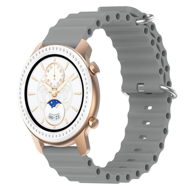 For Amazfit GTR 42mm 20mm Ocean Style Silicone Solid Color Watch Band