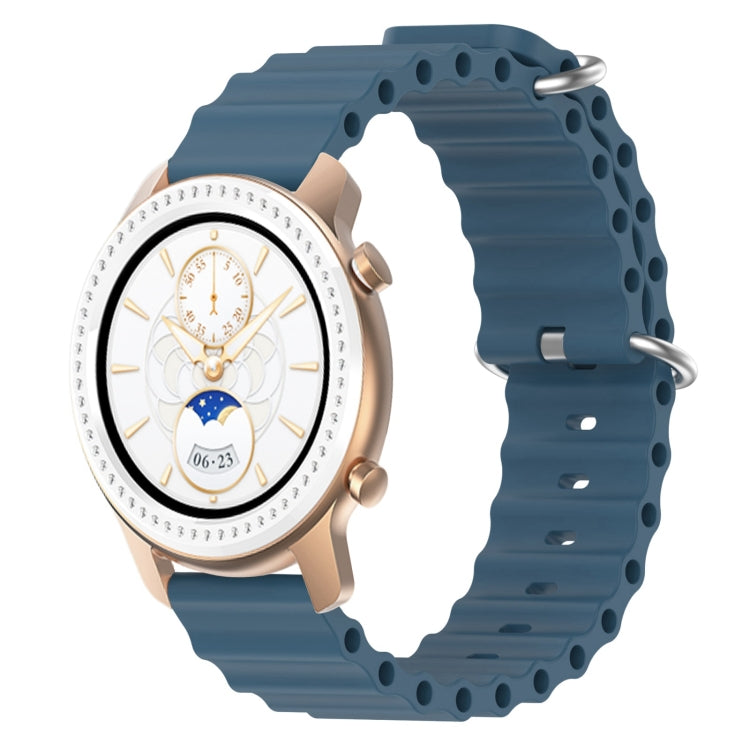 For Amazfit GTR 42mm 20mm Ocean Style Silicone Solid Color Watch Band