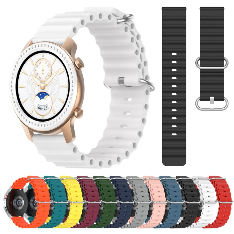 For Amazfit GTR 42mm 20mm Ocean Style Silicone Solid Color Watch Band