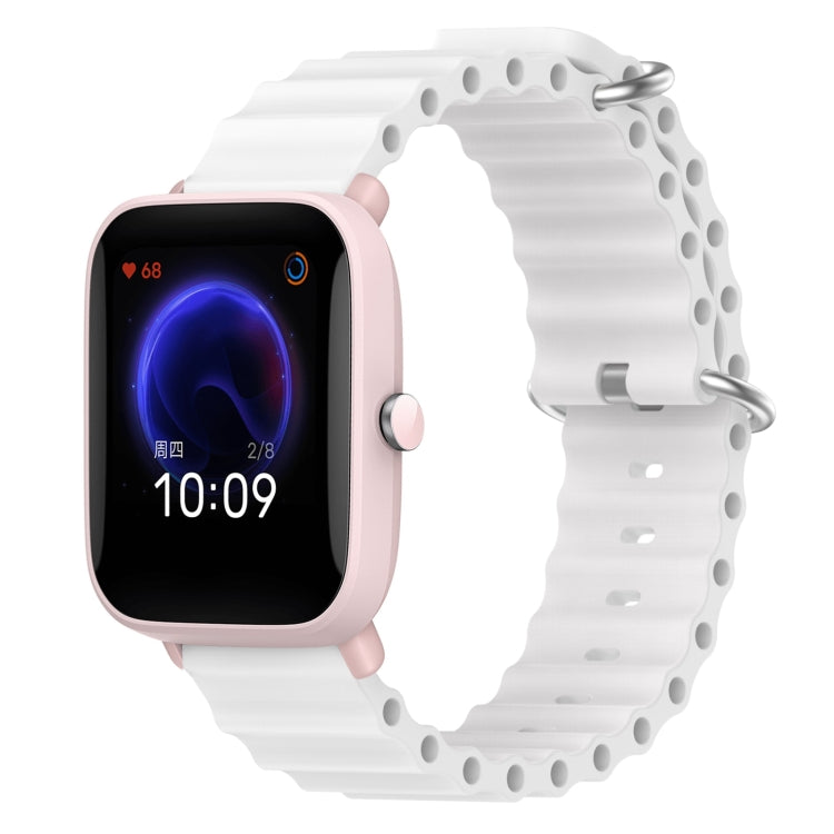 For Amazfit Pop Pro 20mm Ocean Style Silicone Solid Color Watch Band