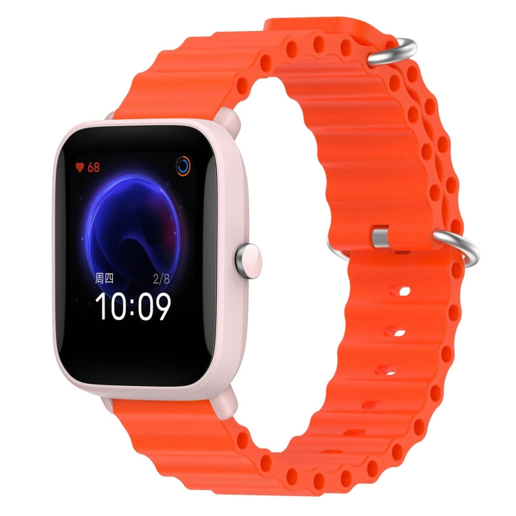 For Amazfit Pop Pro 20mm Ocean Style Silicone Solid Color Watch Band