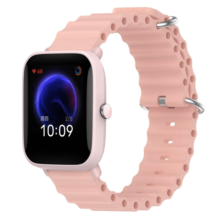 For Amazfit Pop Pro 20mm Ocean Style Silicone Solid Color Watch Band