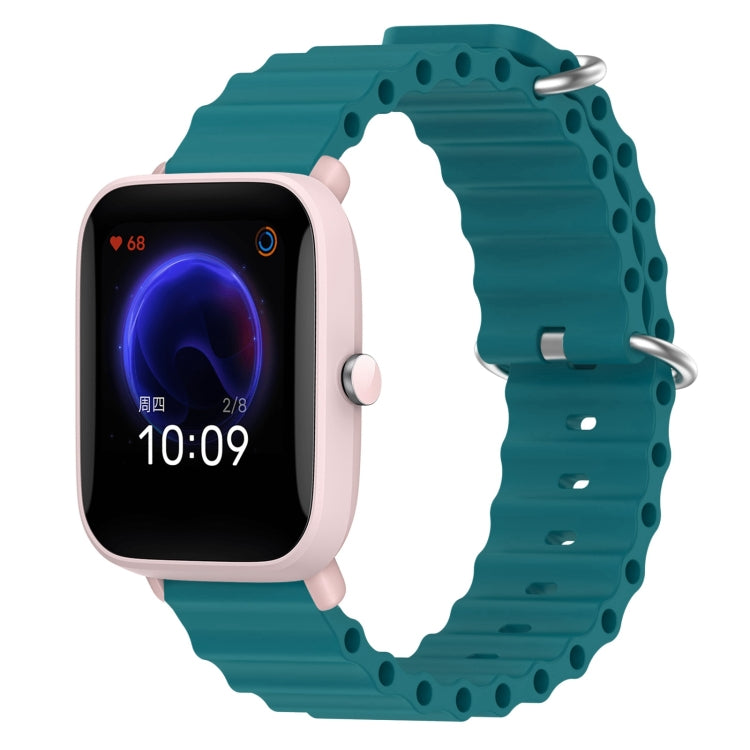 For Amazfit Pop Pro 20mm Ocean Style Silicone Solid Color Watch Band