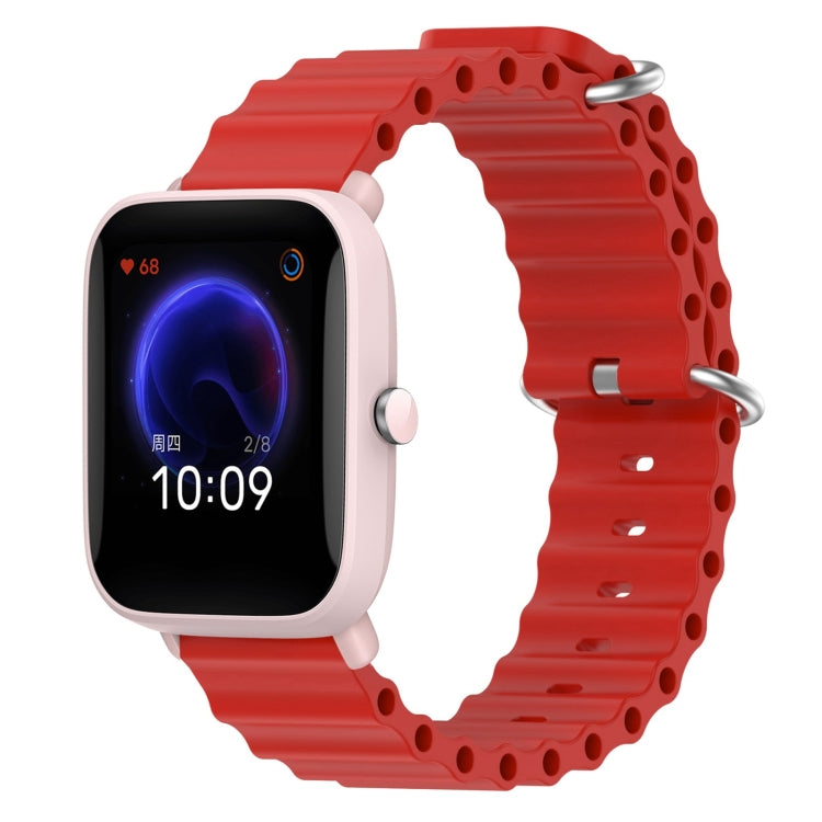 For Amazfit Pop Pro 20mm Ocean Style Silicone Solid Color Watch Band