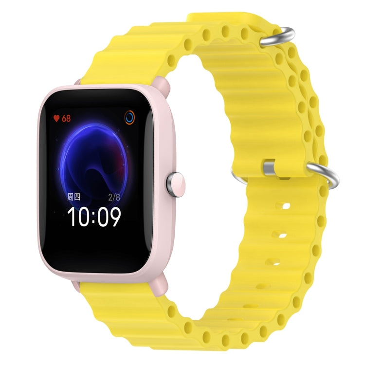 For Amazfit Pop Pro 20mm Ocean Style Silicone Solid Color Watch Band