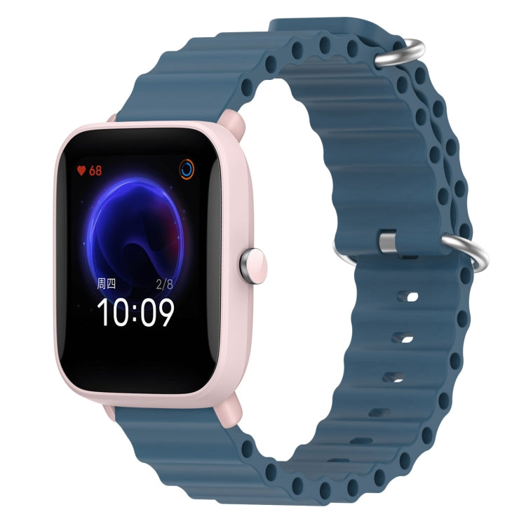 For Amazfit Pop Pro 20mm Ocean Style Silicone Solid Color Watch Band