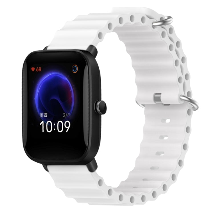 For Amazfit Pop 20mm Ocean Style Silicone Solid Color Watch Band