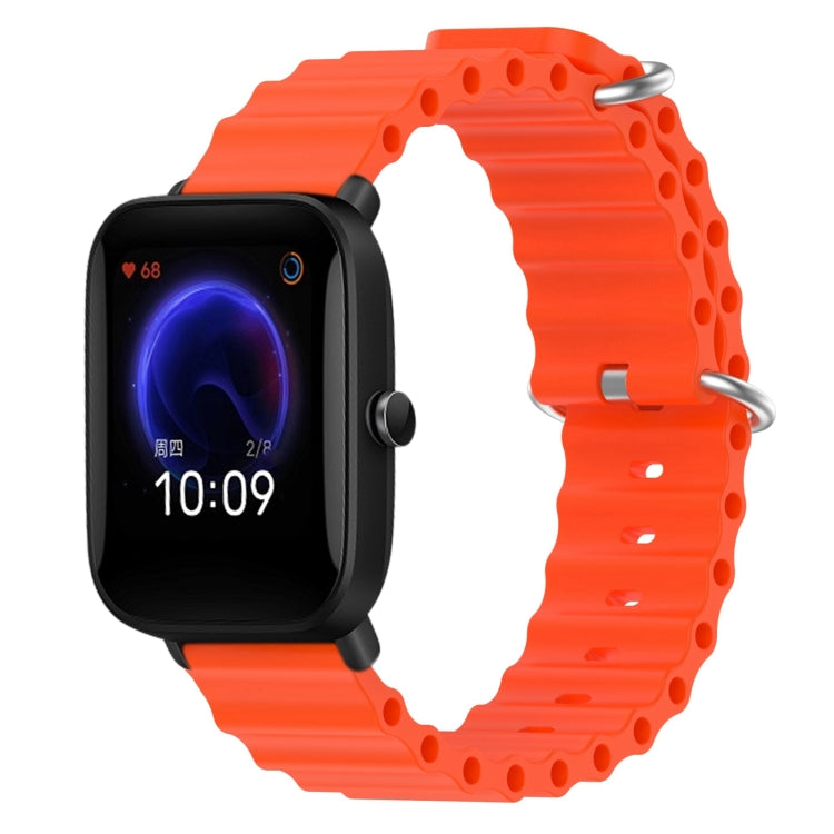For Amazfit Pop 20mm Ocean Style Silicone Solid Color Watch Band