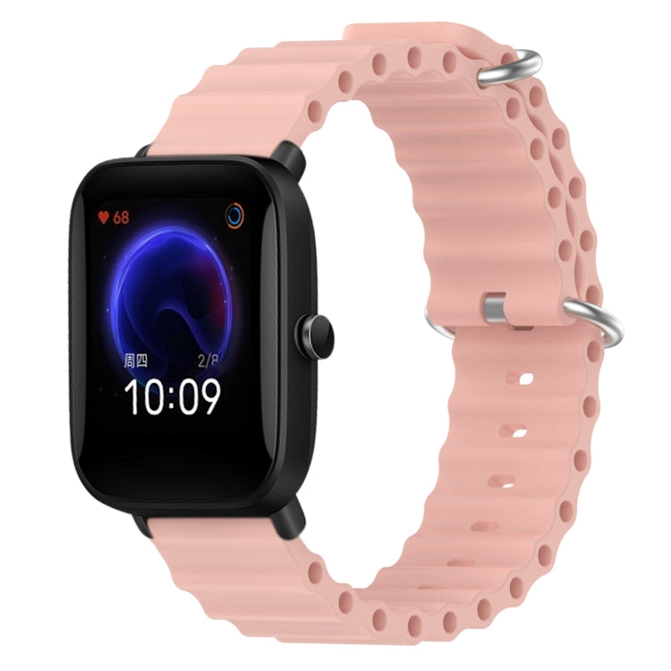 For Amazfit Pop 20mm Ocean Style Silicone Solid Color Watch Band
