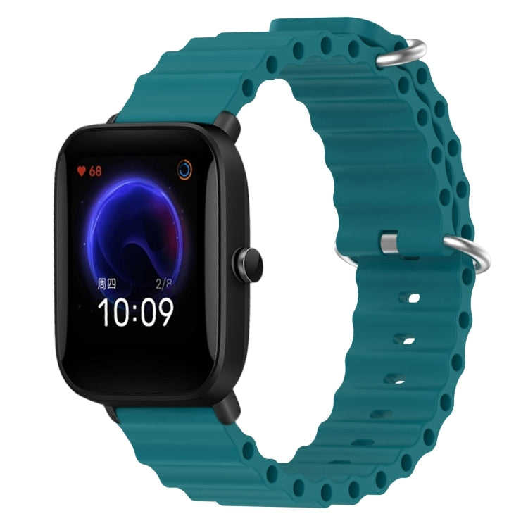 For Amazfit Pop 20mm Ocean Style Silicone Solid Color Watch Band