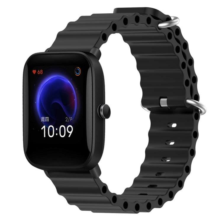For Amazfit Pop 20mm Ocean Style Silicone Solid Color Watch Band
