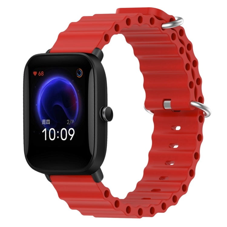 For Amazfit Pop 20mm Ocean Style Silicone Solid Color Watch Band