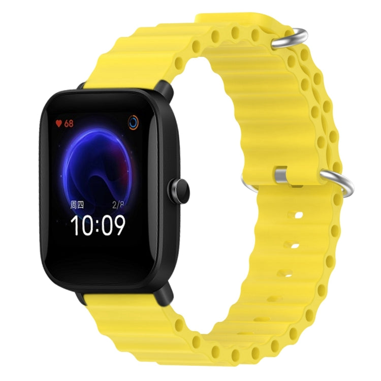 For Amazfit Pop 20mm Ocean Style Silicone Solid Color Watch Band