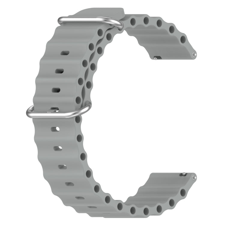For Amazfit Pop 20mm Ocean Style Silicone Solid Color Watch Band