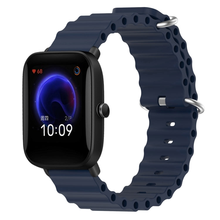 For Amazfit Pop 20mm Ocean Style Silicone Solid Color Watch Band