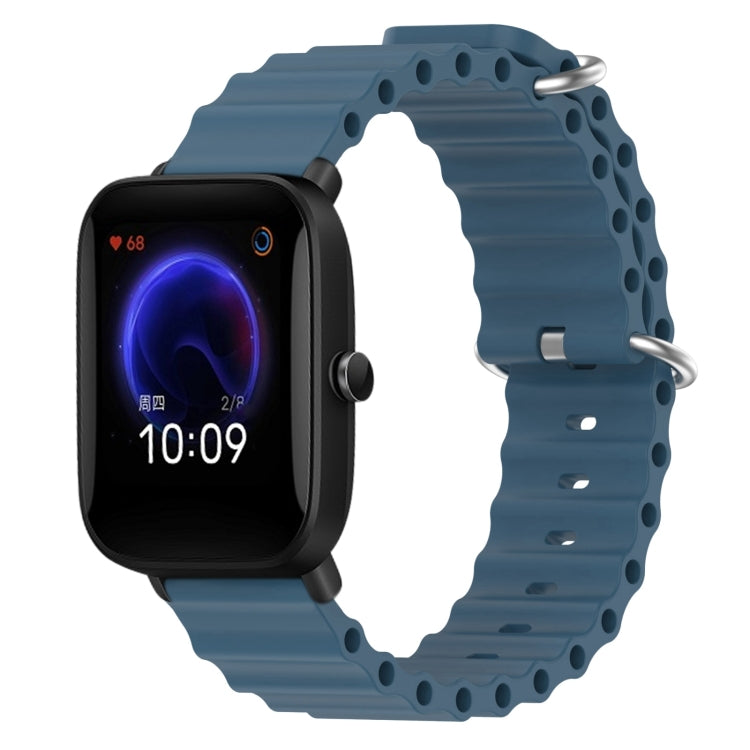 For Amazfit Pop 20mm Ocean Style Silicone Solid Color Watch Band